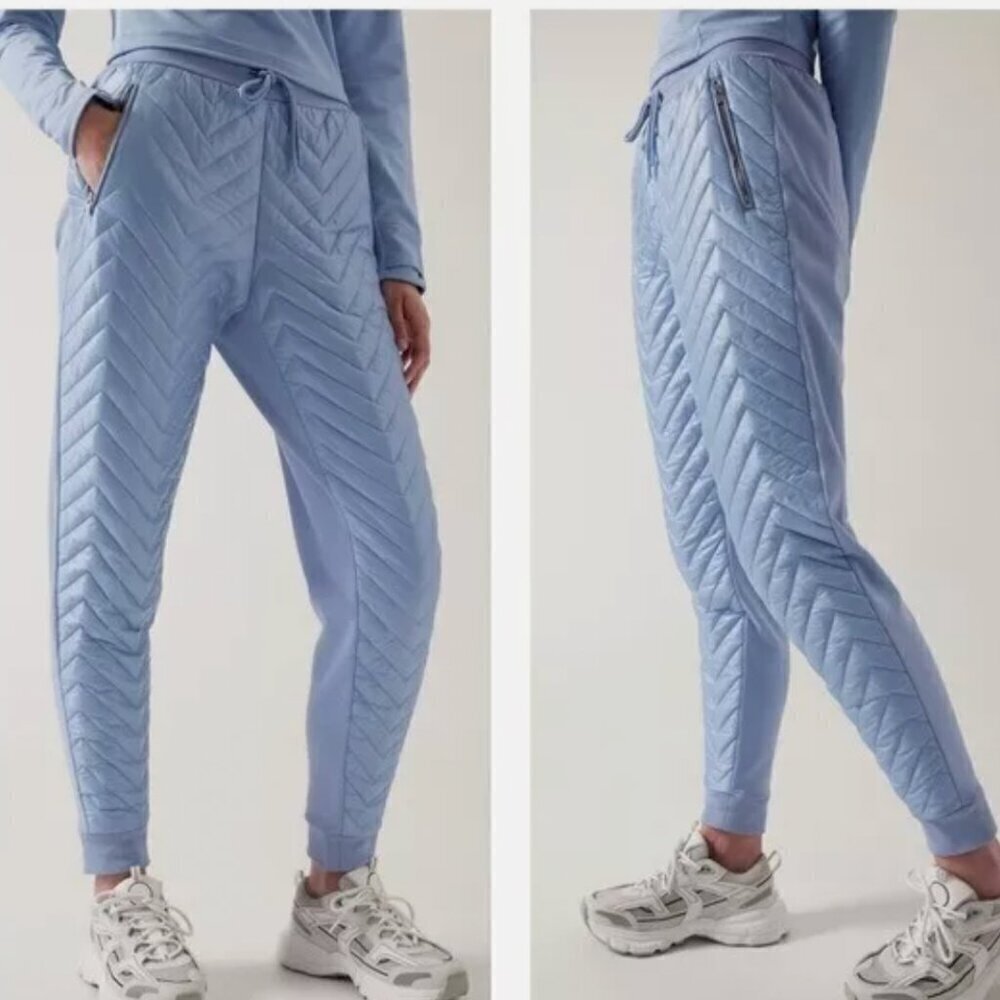NWT Athleta Apres Ski Down Jogger Blue Size 14